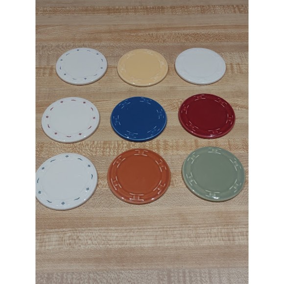 Kitchen Lot Of 9 Longaberger Pottery Color Sample Set Poshmark